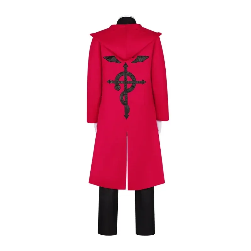 Kostum Cosplay Anime Fullmetal Alchemist Edward Elric Roy Mustang Seragam Jas Jaket Celana Pria Jaket Angin Kostum Halloween