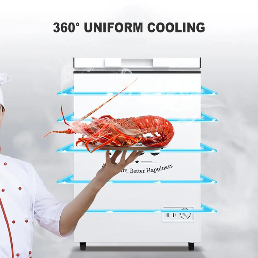 Frigorifero commerciale da 108 litri frigorifero Ssmall frigorifero congelatore di conservazione fresca frigorifero a doppia capacità a doppio scopo