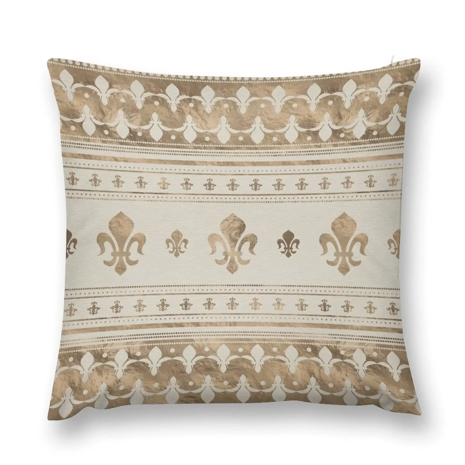 Fleur-de-lis Pastel Gold Throw Pillow Cushions For Children christmas decorations 2025 Pillow Cases pillow