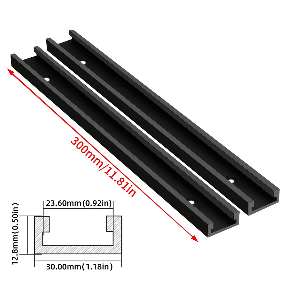 

Quality Black T Track Made of Aluminium Alloy Suitable for Woodworking Projects Size is 30 mm Long from 300 600 mm