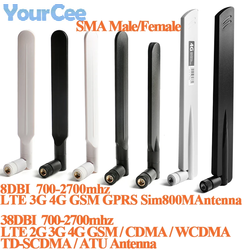 Antena de Alto Ganho 38dBi 2G 3G 4G LTE Conector SMA para Roteador WiFi GSM/CDMA 700-2700mhz 8dBi LTE 3G 4G GSM GPRS Sim800M