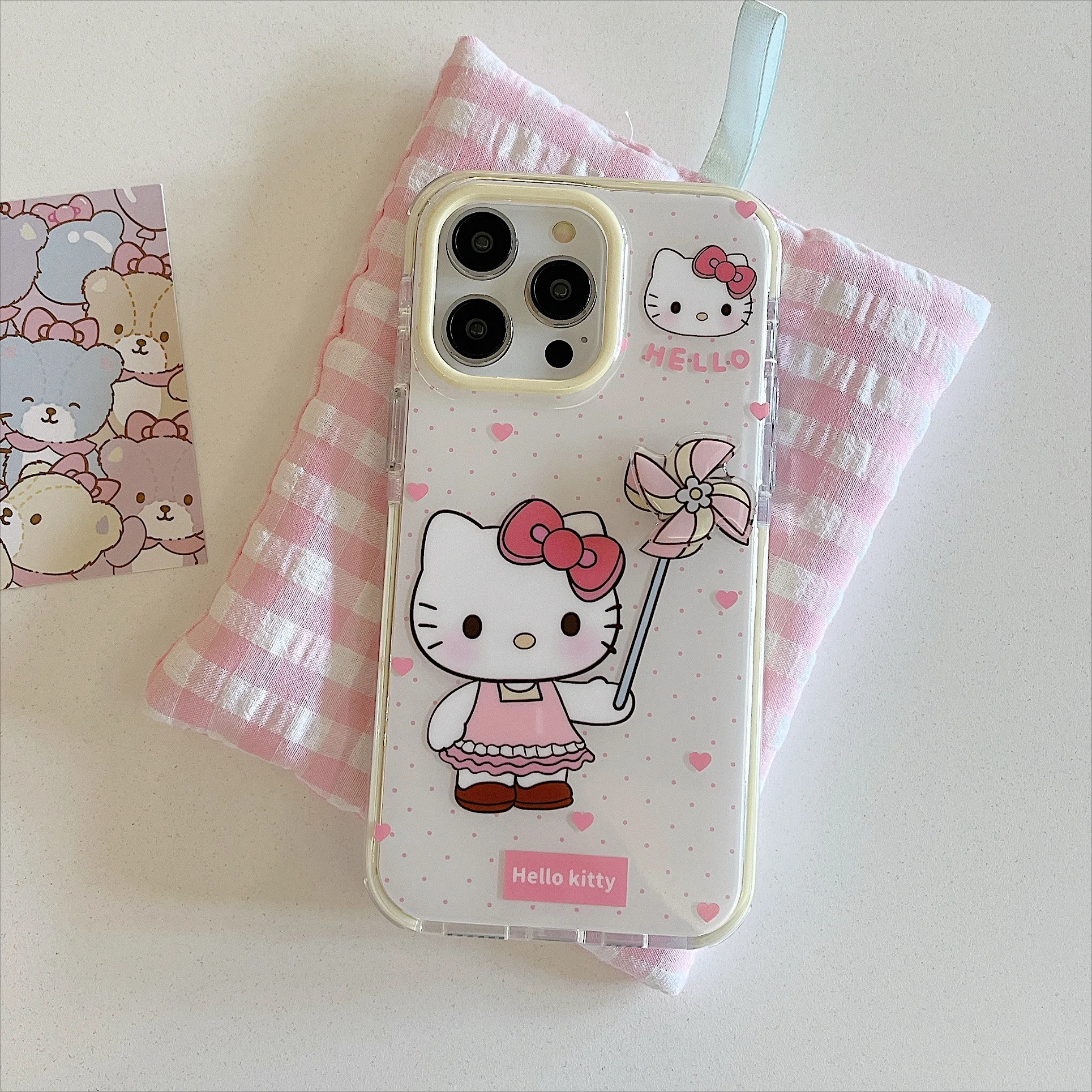 

Cute Cartoon Sanrio Hello Kitty Y2K Mobile Phone Case for IPhone 16ProMax 16Pro 16 15 14 13 ProMax Phone Case