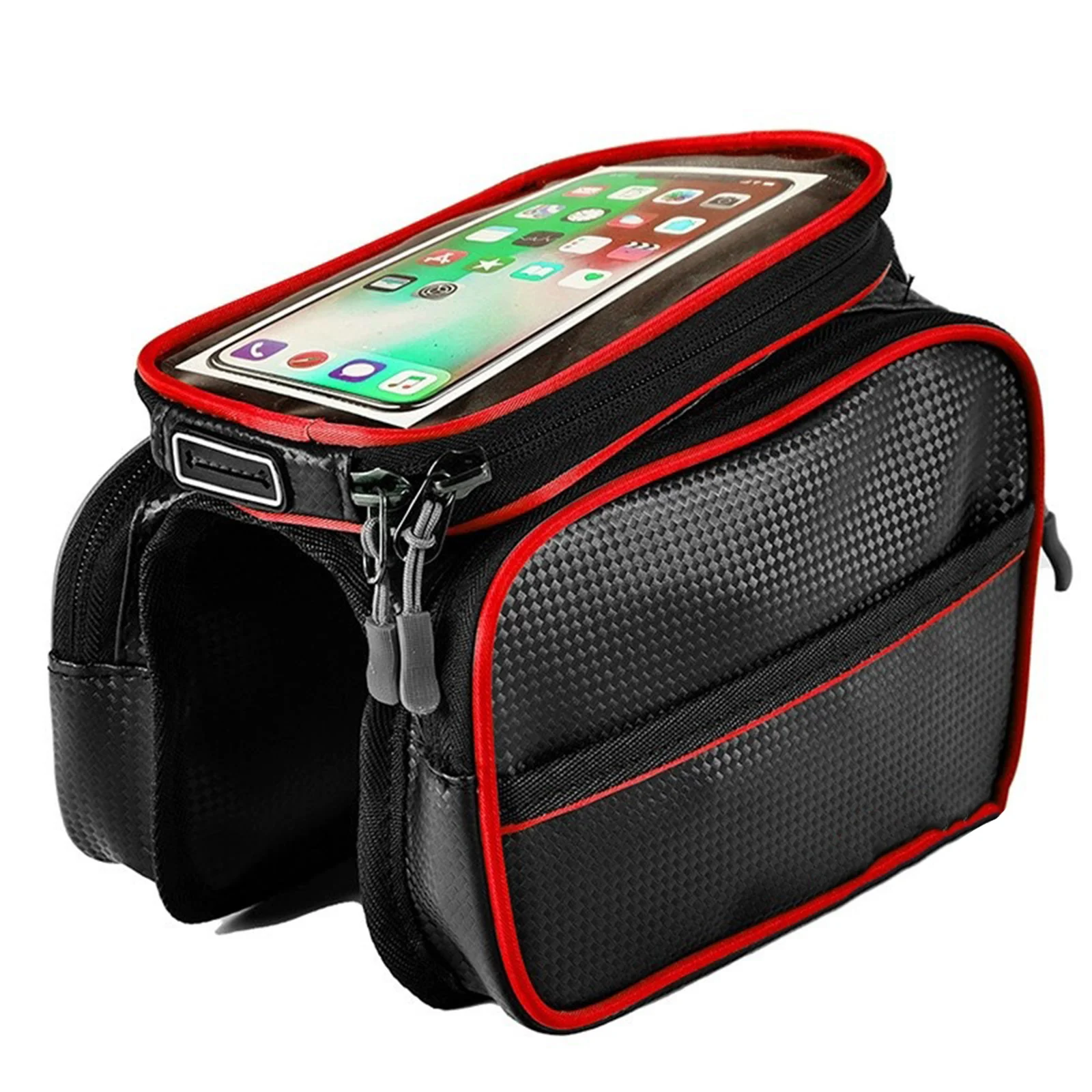 Waterproof Bike Frame Bag for Mountain Bike Bag Bike Frame Bag High Sensitive Touch Window Reflective Safety Design