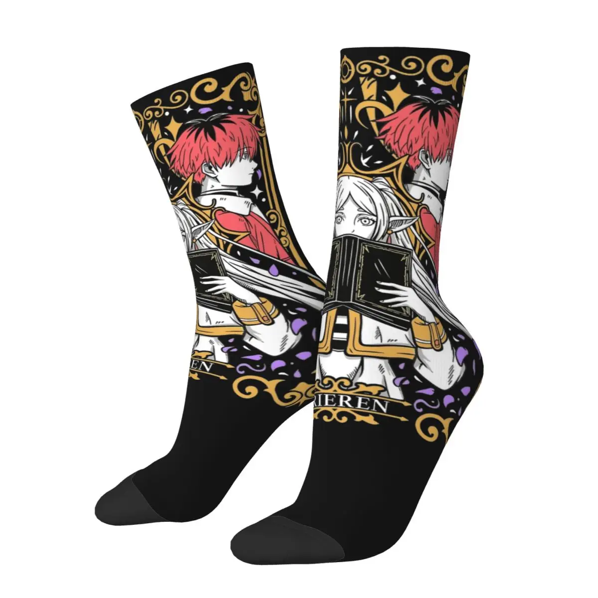 Retro Sousou No Frieren Sports Socks Polyester Long Socks for Unisex