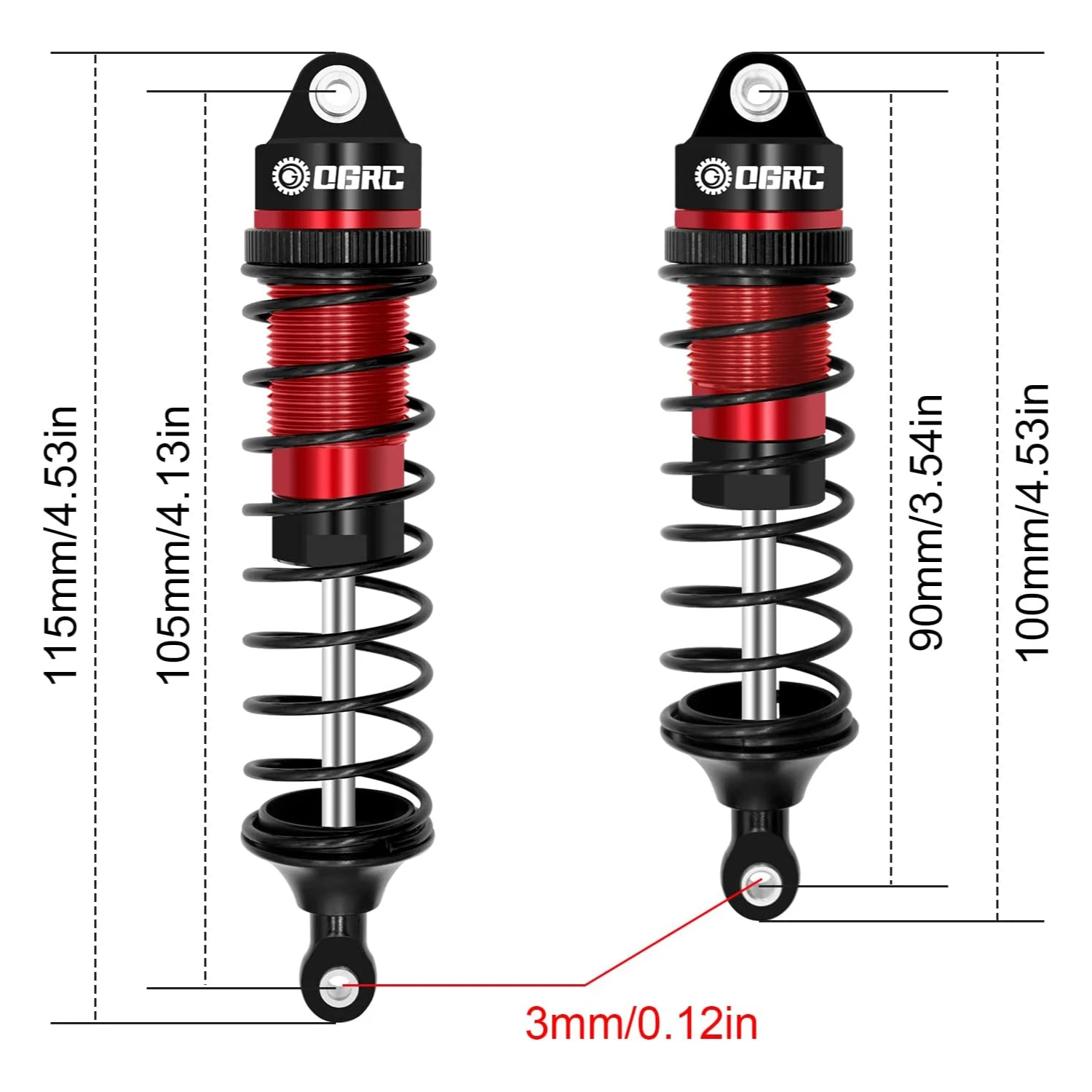 OGRC Oil Shock Absorber RC Damper for Traxxas Slash 2WD Hoss Rustler 4X4 VXL Bandit Ford Nitro Stampede 1/10 Upgrade Parts