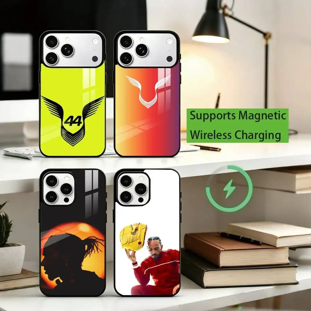

R-Racer L-Lewis Hamilton Phone Case For iPhone17,16,15,14,13,12,11 Plus,Pro Supports Magnetic Wireless Charging