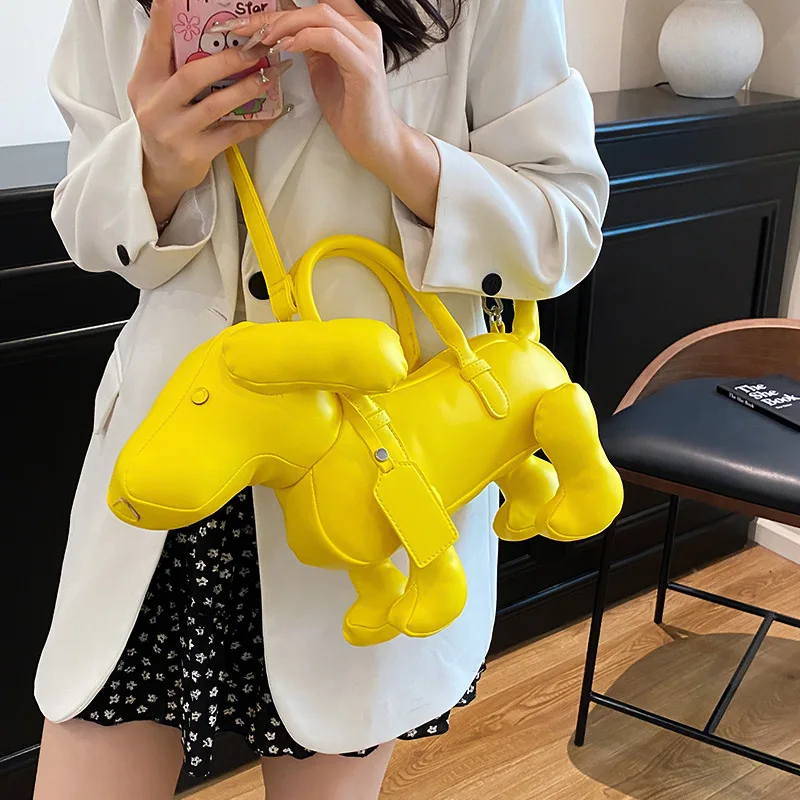 Creative Puppy Bag Style Ins Fun and Quirky Animal Shaped Bag Niche Design Handbag Shoulder Bag Halloween Cosplay Accessories