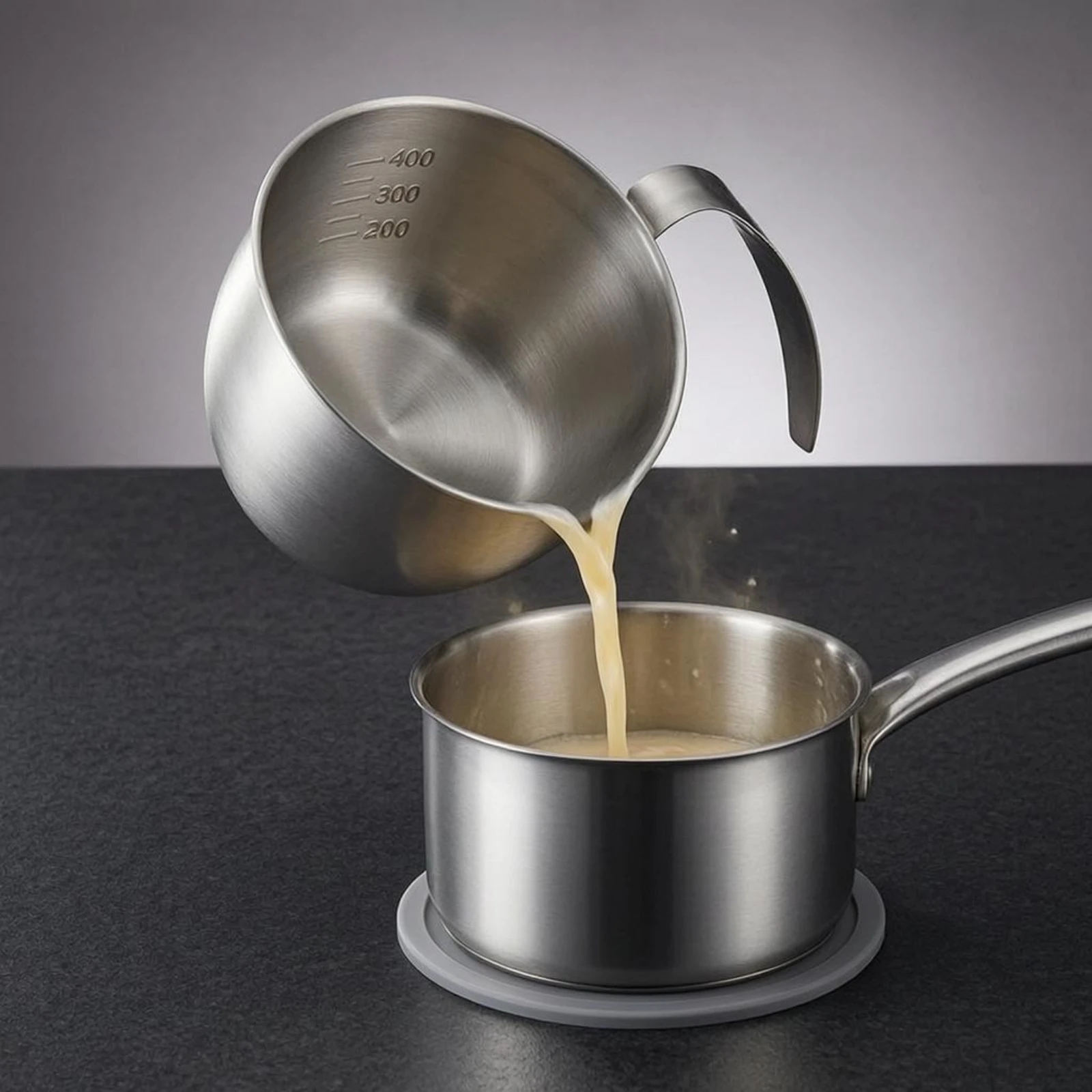 Handled Mixing Bowl Brushed Finish Measuring Bowl Handle Mixing Bowls Rust Resistant