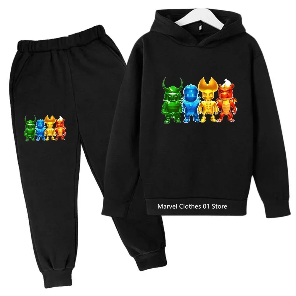 Spring Autumn stumble guys  Hoodie Set Kids Boys Hooded Sweatshirts Clothes For Girls Plus Pullovers Tops Teen Boys