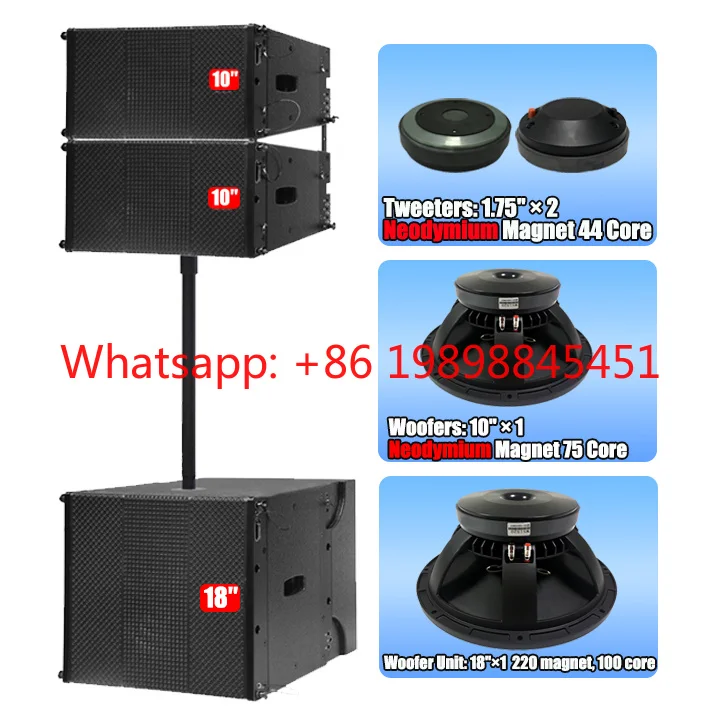 

2026 High-Quality Active 2-Way 10inch Line Array Tower Speaker 5000W DSP Professional Audio