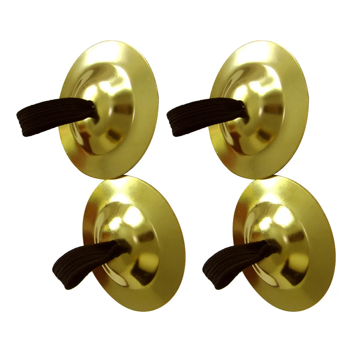 

2Pairs Cymbals for Kids Fun Educational Finger Instrument Mild Texture Develops Musical Literacy Perfect for Dance Performance