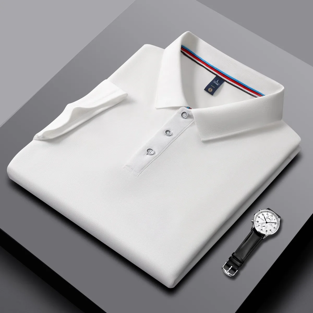 Men's 2025 Summer Hot Fashion New Breathable Lapel Polo Shirt Korean Solid Color Business Formal Short-sleeved Couple Top