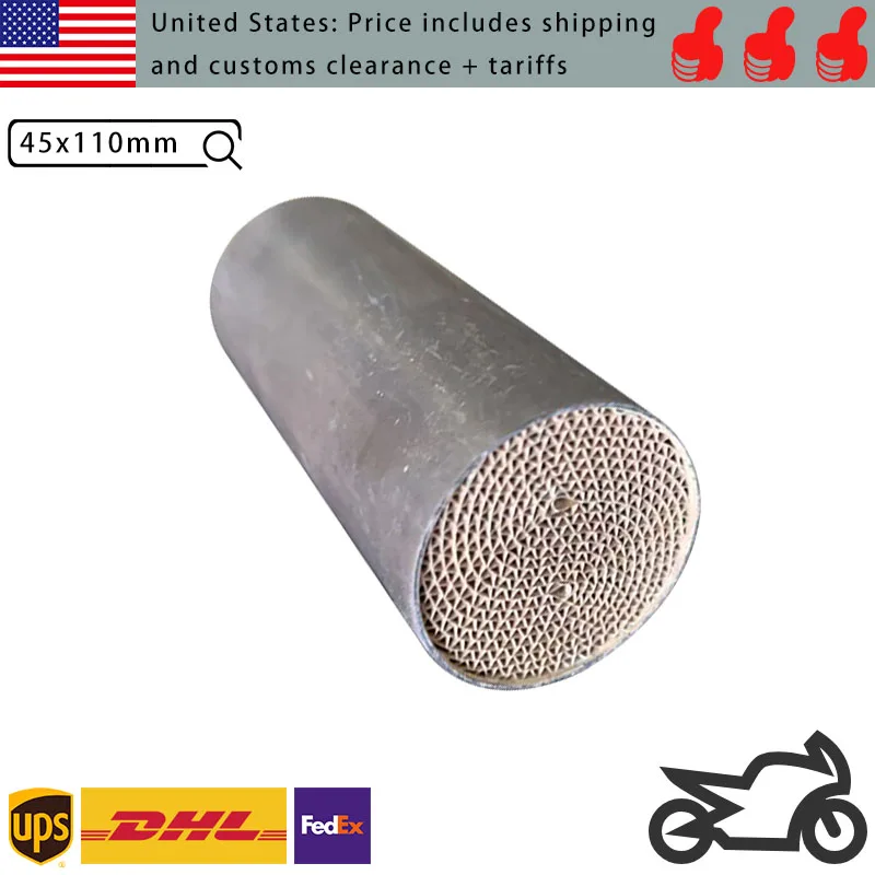 

45x110mm 300-CPSI Metallic Catalytic Converter Core - High-Efficiency Euro 3/4/5/6 Compliant