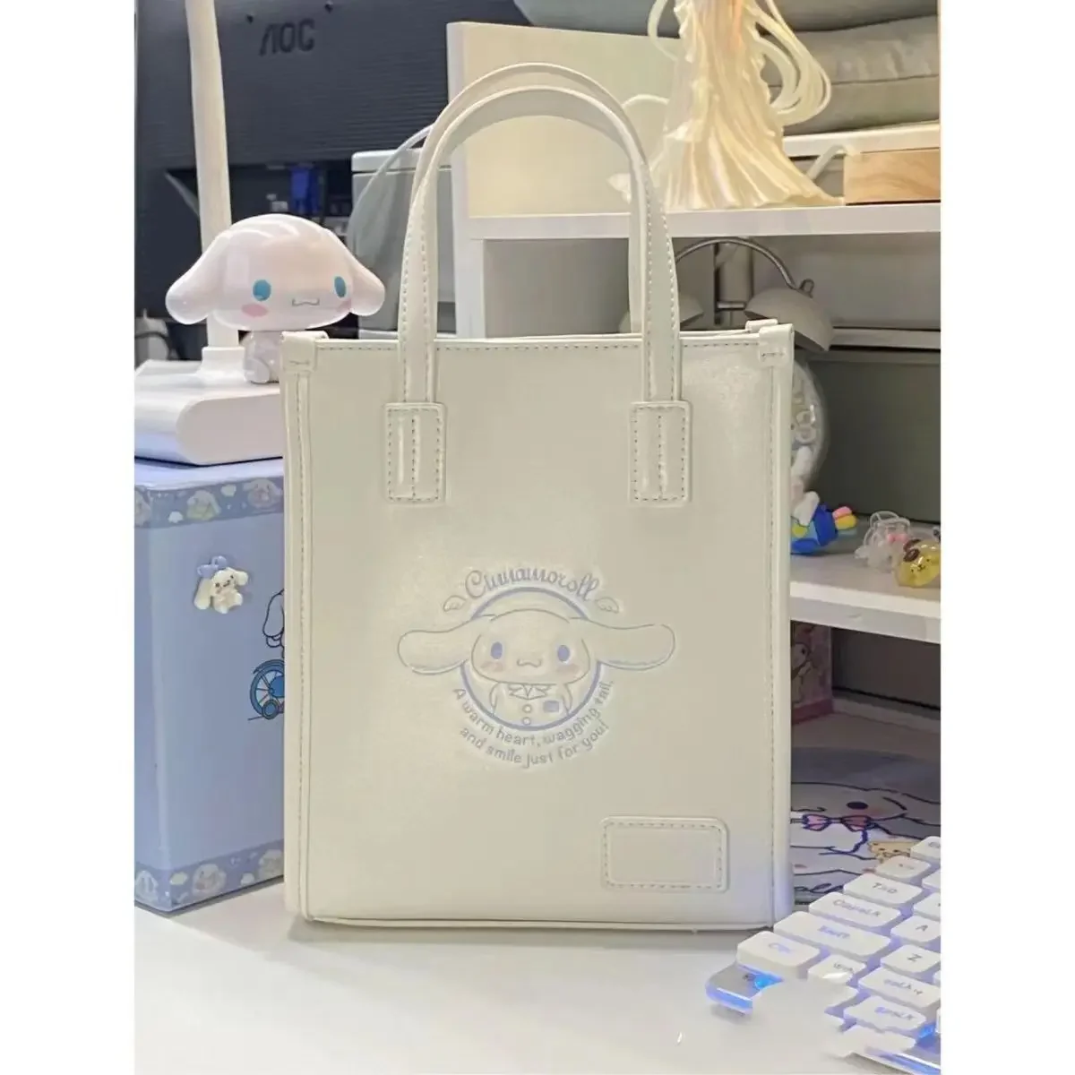 New Sanrio Handbag Women\'s Cute Clow M Cinnamoroll Babycinnamoroll Casual Large Capacity Handbag Crossbody Bag