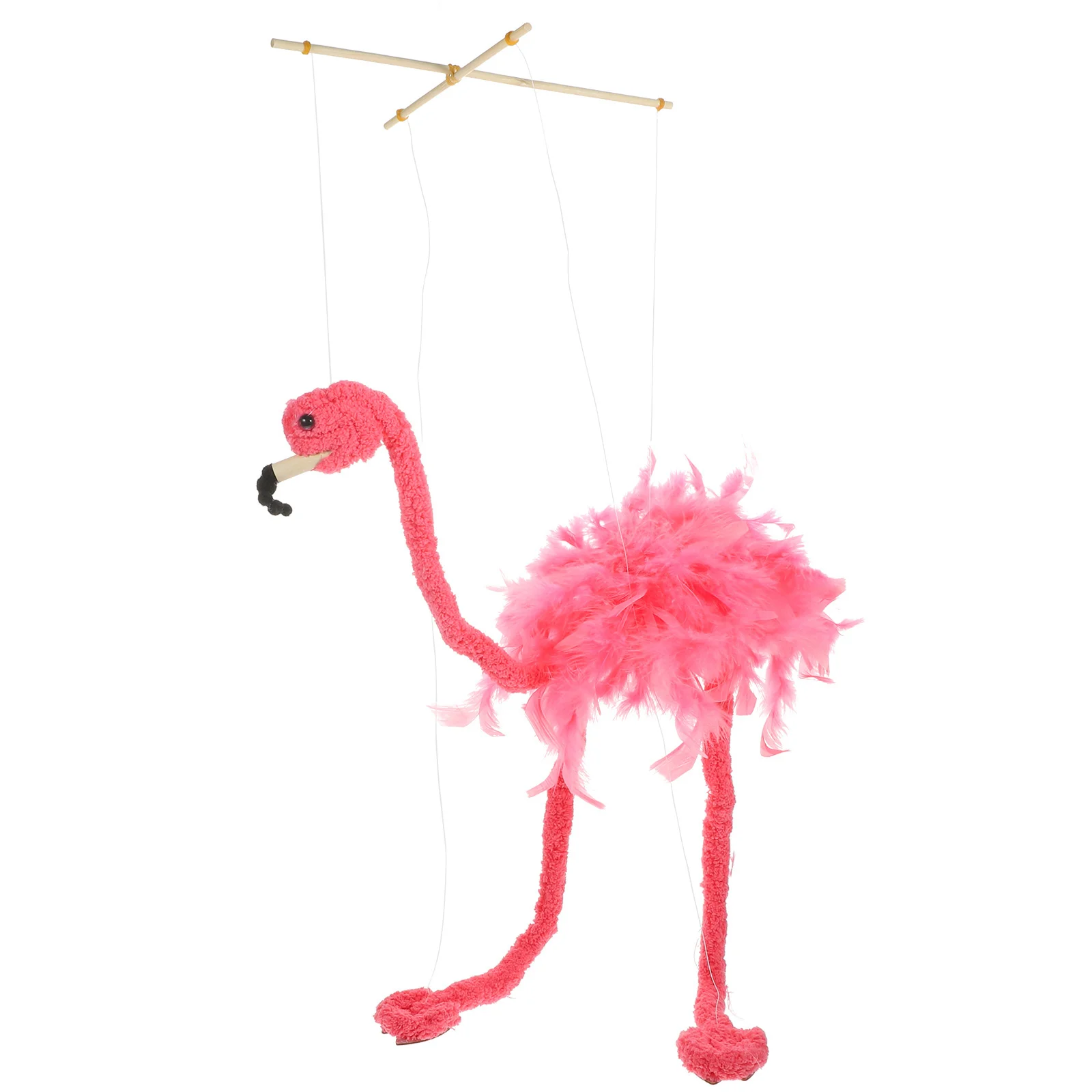 Corda de pelúcia flamingo animais marionetas brinquedos engraçados ostrichos fantoche interativo mostrar fantoches para adultos