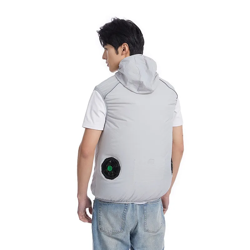 

Summer Sport Fan Air Condition Cool Man Woman Travel Ultralight Brand Outdoor Vest Clothes Jacket Sun Windbreaker Fishing Worker