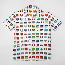 Graphic Cool World Flags A Short Sleeved Shirt Tshirt Coordinates Leisure Vintage Eur Size