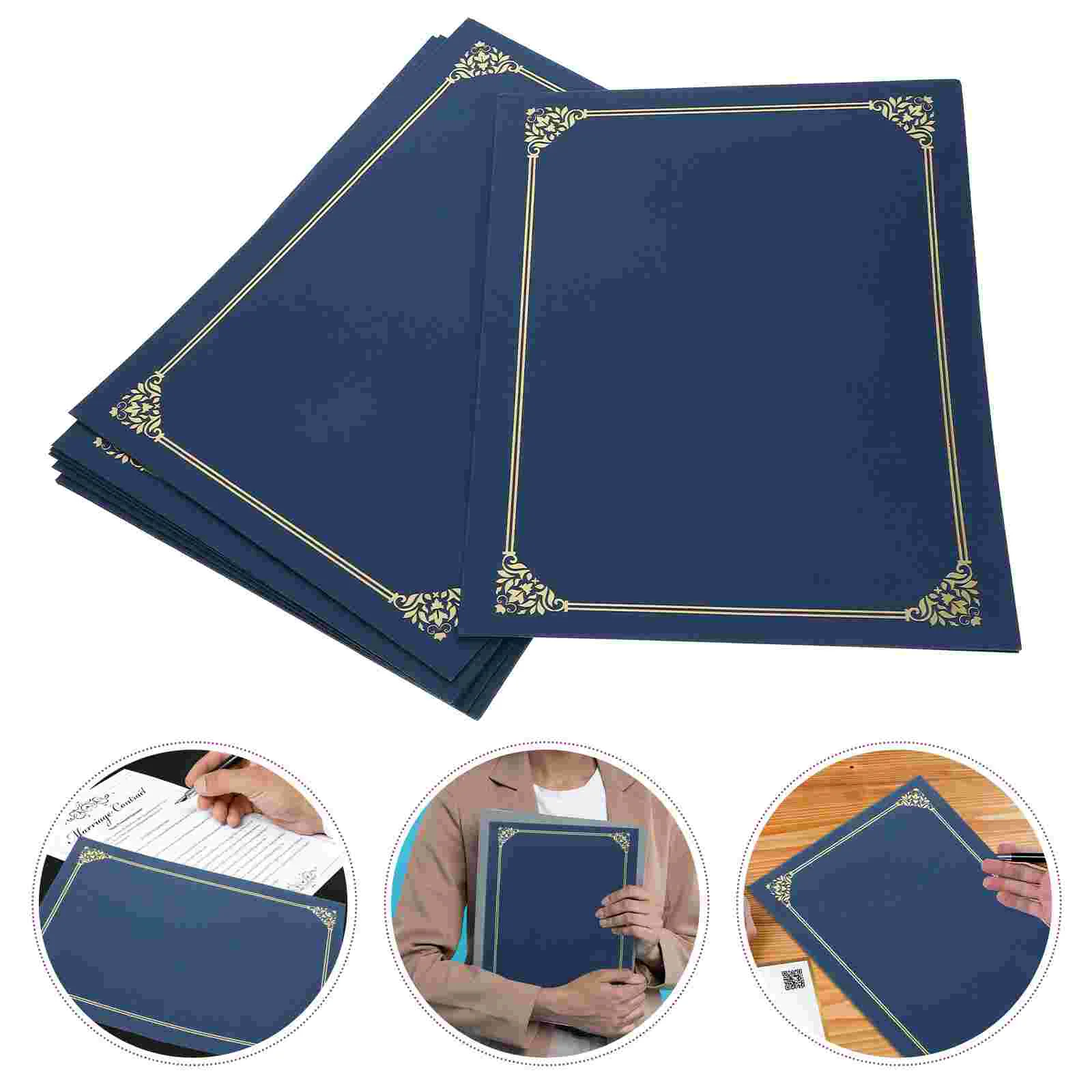 10 Pcs Certificate Cover Holder Document Holders Diploma Folder Presentation Paper Award Protective Water Proof