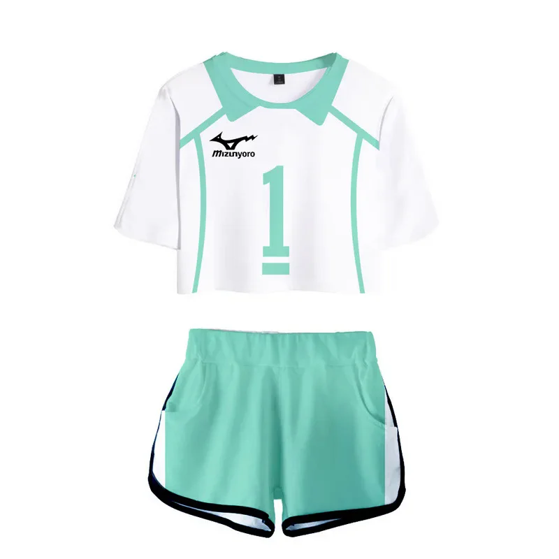 Anime Haikyuu Karasuno Donna Abbigliamento sportivo Cosplay Nekoma High School Pallavolo Club Shoyo Hinata Maglia uniforme della squadra