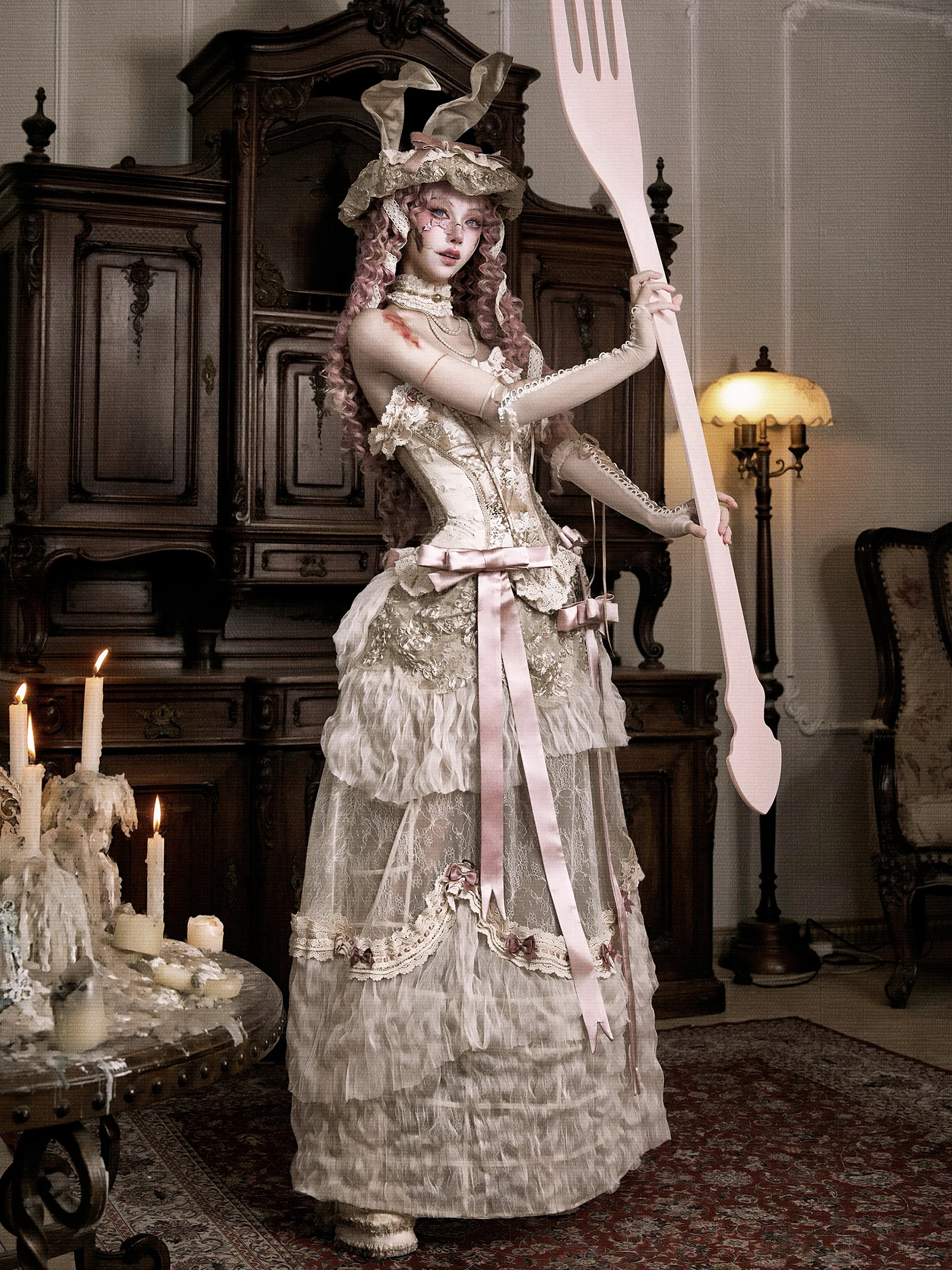 إمدادات الدم التصميم الأصلي الجديد الحب الله الساتان القلب الجوف خارج هيكل السمكة أنبوب الأعلى المحكمة القوطية قصر سليم الأعلى #3