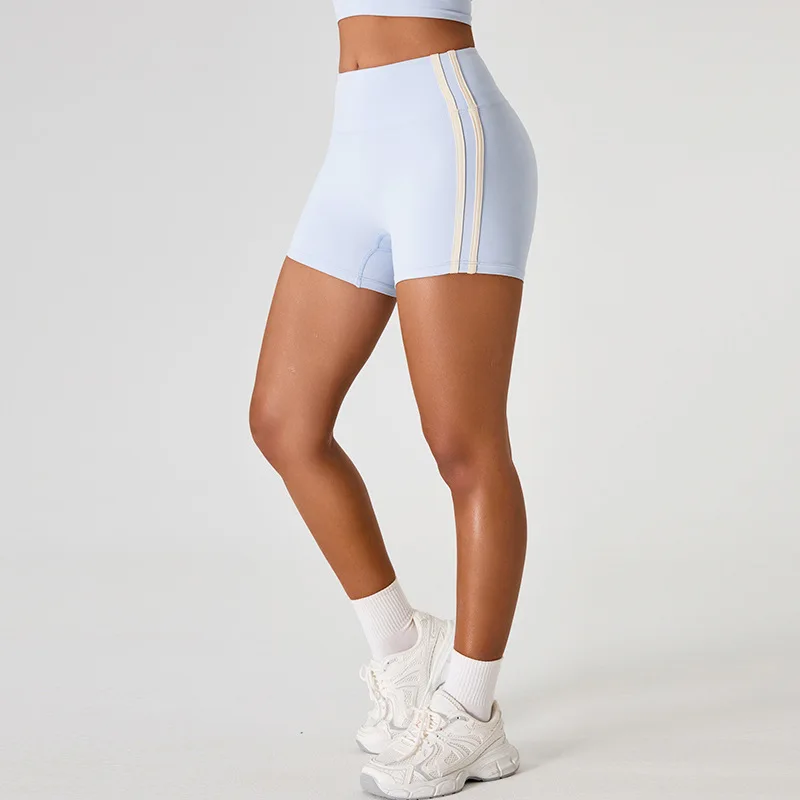 여성용 요가 반바지 부티 리프팅 압축 빠른 드라이 컬러 블록 통기성 운동 피트니스 러닝 스포츠웨어