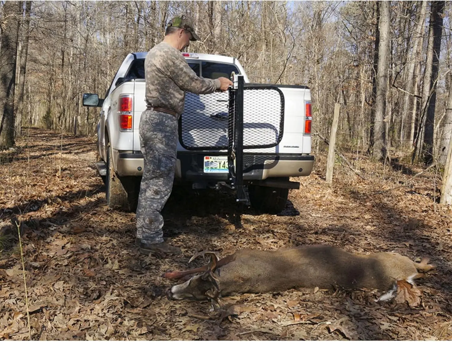 Foldable Portable Hitch-Mounted Lifting System for Heavy Loads Up to 300 lbs