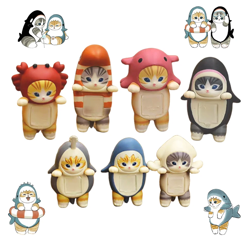 

New Cute sonneess Angel & Mofusand Blind Box Hippers Mini Figure Shark Cat Action Figure Toys For Fans Children Christmas Gift