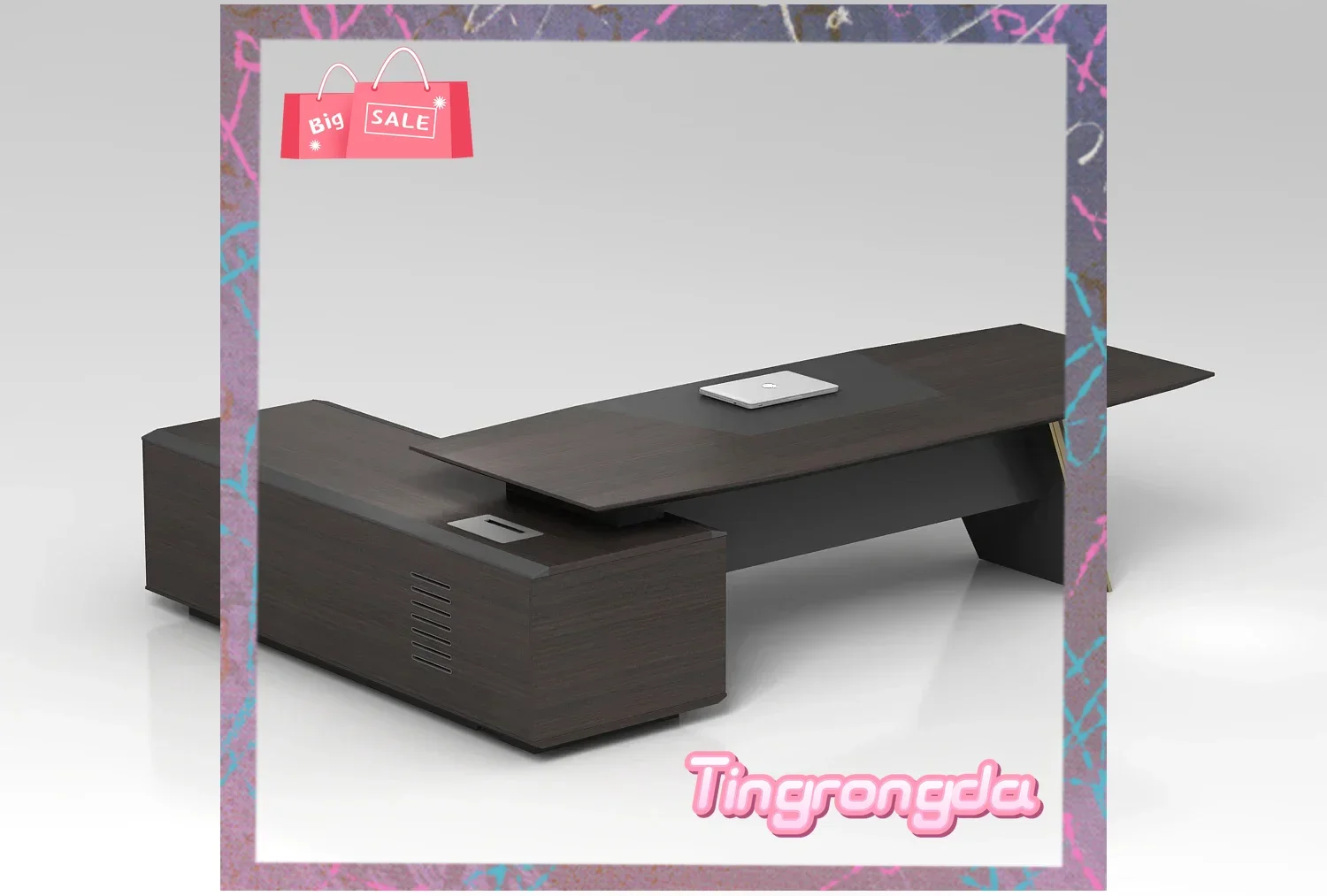 Attractive US Good Selling 2.4M Modern Design Luxury Workspace CEO Presidential Office Furniture Executive Desk