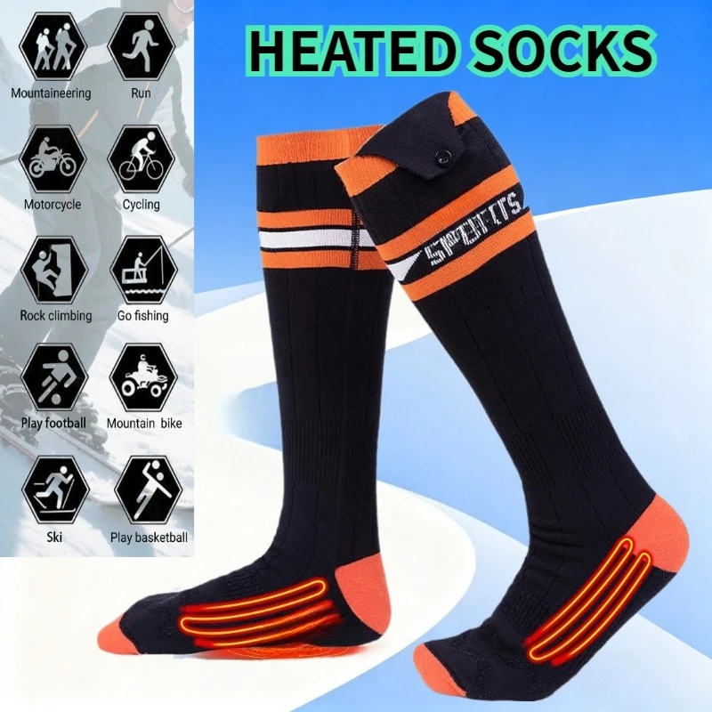 

Rechargeable 6000mAh Battery Heated Socks Electric Warm Winter Foot Warmers Men Women Cold Weather Skiing