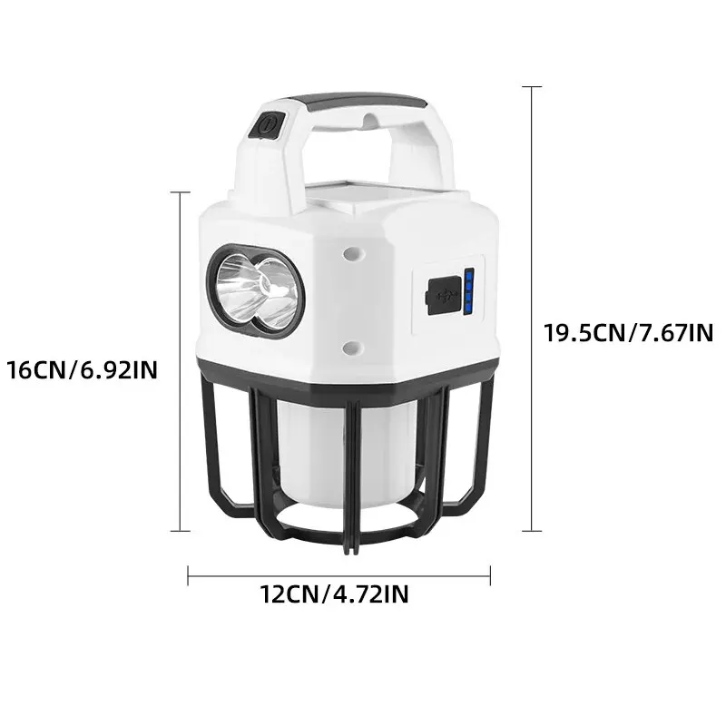 Éclairage de charge de camping en plein air à LED, lumière d'urgence solaire, ultra longue endurance, escales de tente