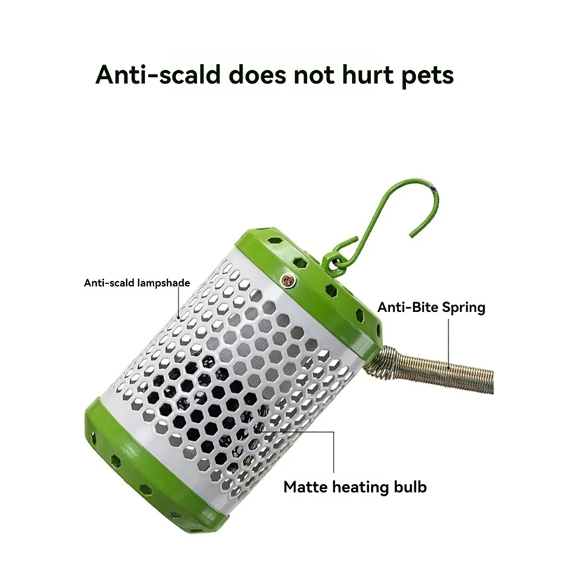 Pet Parrot Heat Preservation Lamp Ceramic Heating Lamp Anti-Bite Scalding Reptile Warm Lights Accessories Bird Supplies