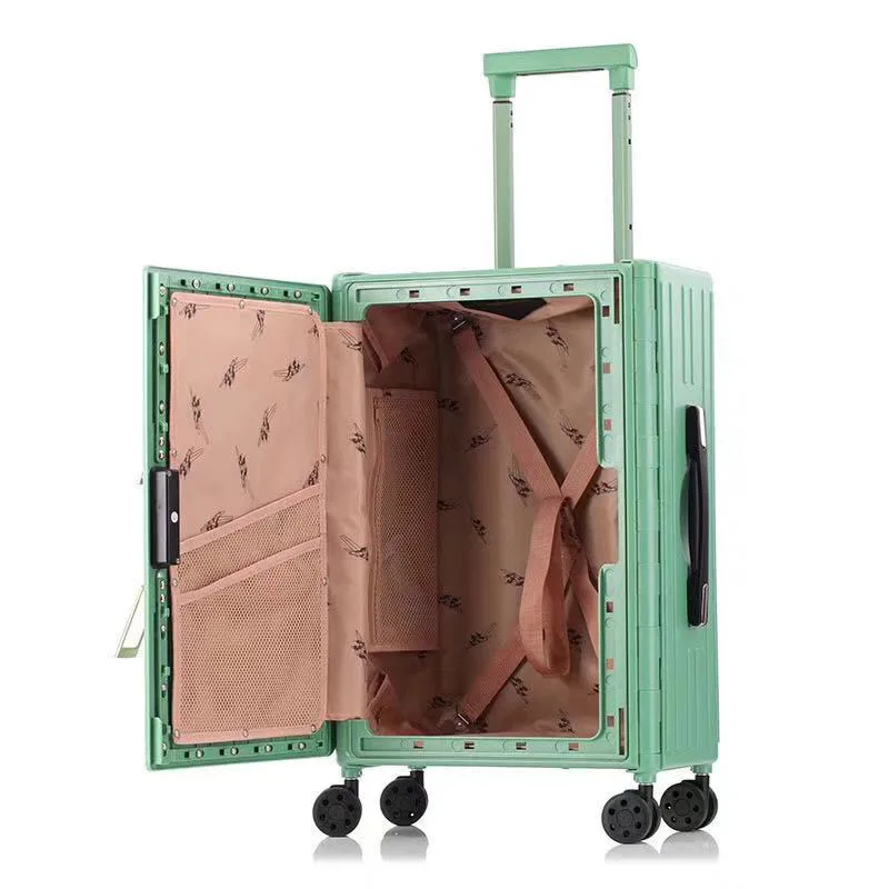 Folding travel luggage carry on suitcase can be folded to facilitate the storage of 20-inch trolley bag portable rolling luggage