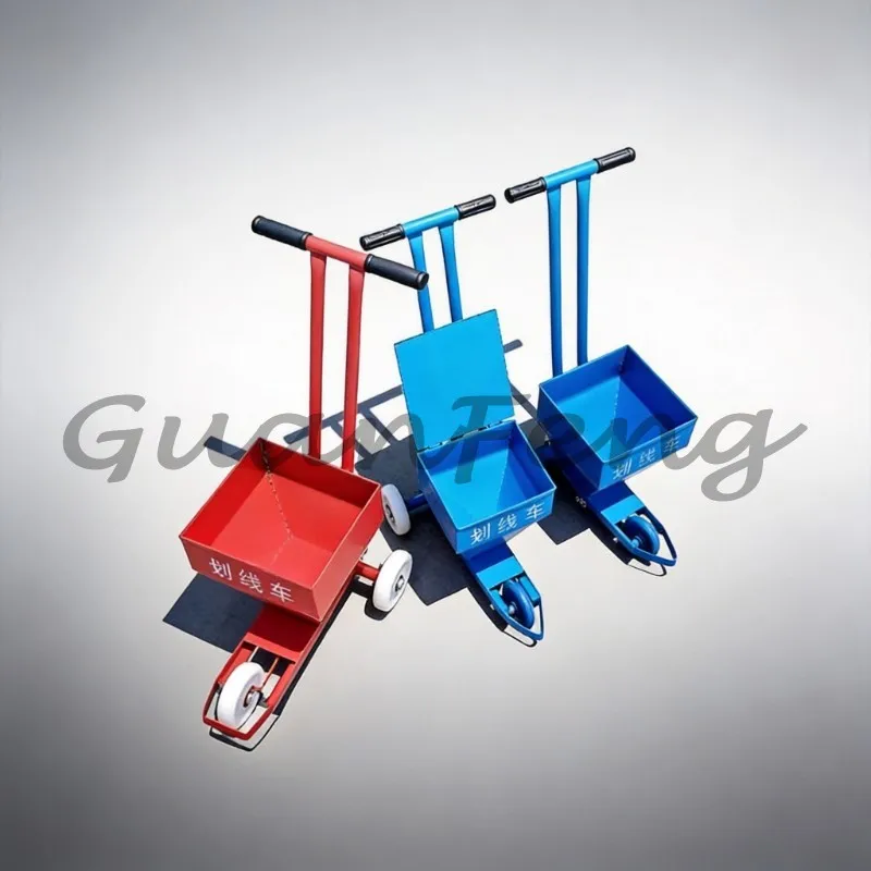 Hand‑Push Lime Powder Line Marker, Playground Track‑Field Marking Machine, Road & Court Warning Line Drawing Tool