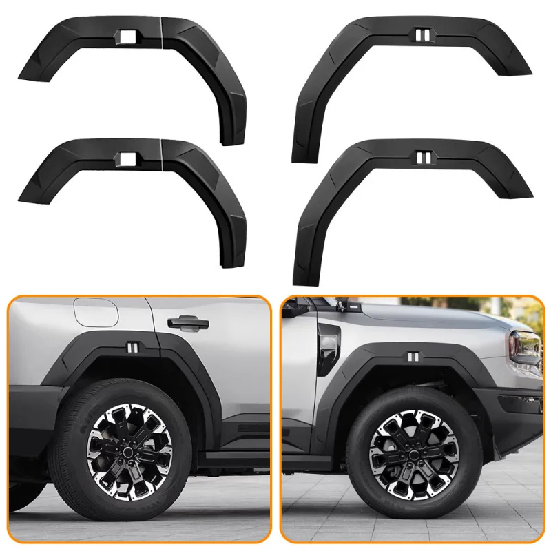 High Quality 4PCS Set Fender Flares Wheel Arch Mud Guards Wheel Eyebrow Racing Exterior Modification Accessories Fit For SUV Jet