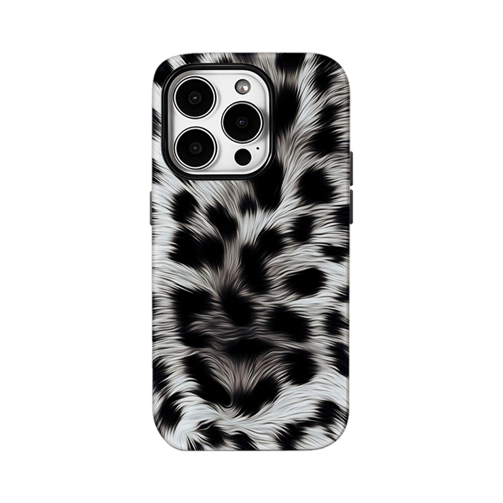 스노우 레오파드 텍스처 아이폰 17 16 15 14 13 12 11 X XS XR XSMAX 8 에어 프로 맥스 플러스 럭셔리 이중층 백 커버