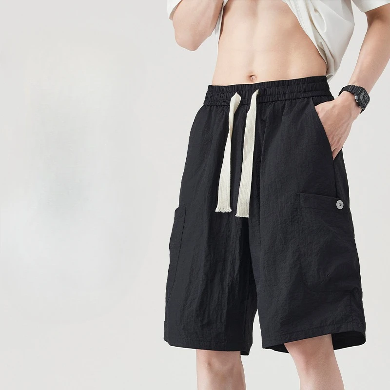 

Sports Shorts Men Casual Shorts Fifth Pants Mid Waist Slacks Outdoor Running Training Fitness Cycling Gym Shorts Sweatpants Mens