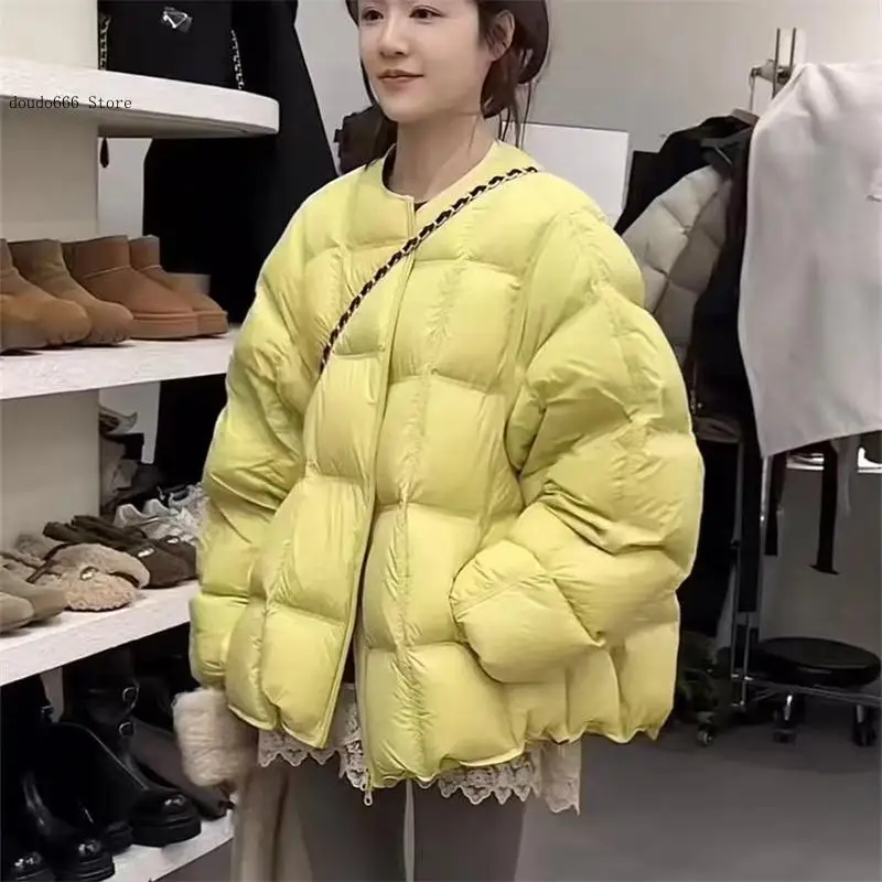 Woman Coat Quilted Padded Cropped Luxury Cheap Clothes Youth High Quality Short Duck Down Thick Padding Red Jackets for Women