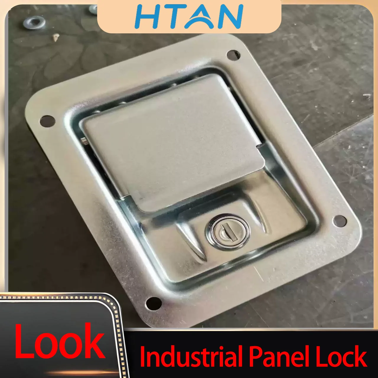 

Замок для дверей шкафов из нержавеющей стали с дистанционным управлением, квадратная панель, трехточечное крепление для спецтехники