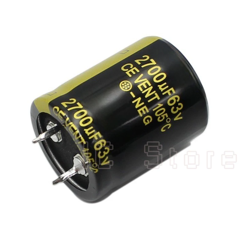 10PCS 63V 2700uf Audio Electrolytic Capacitor High Frequency Low ESR 25x30mm 63V2700uf Aluminum Capacitor Hifi Amplifier 25*30