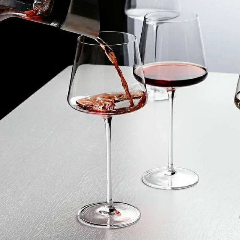 400-500ml Art Classic High Quality Red Wine Glass Lead-Free Crystal Glass Goblet Family Bar Festival Banquet Drinkware Gift