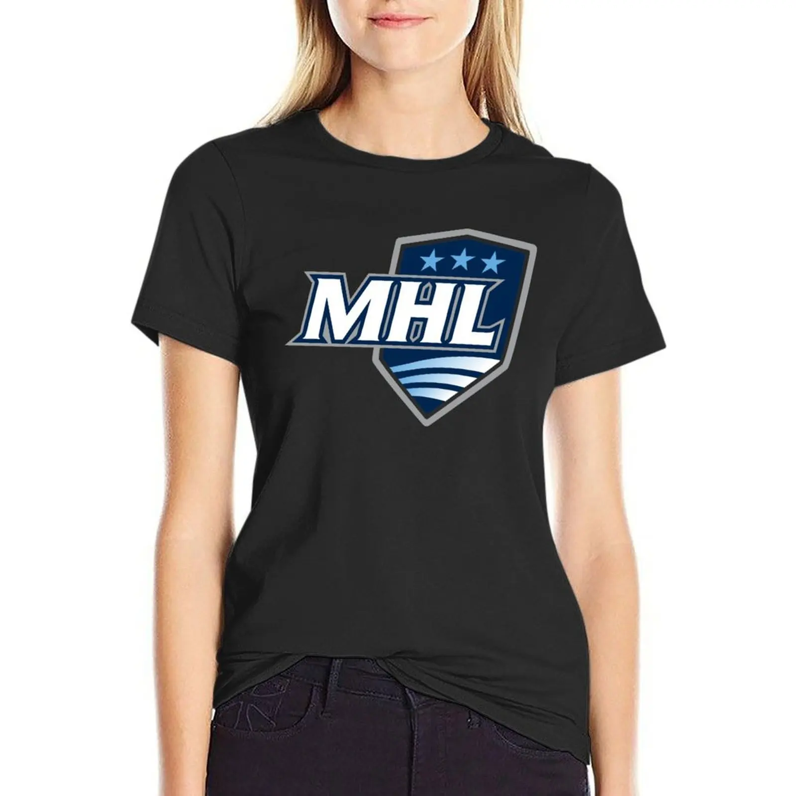 Maritime Junior A Hockey T-Shirt blanks summer clothes anime Female clothing Summer Women's clothing