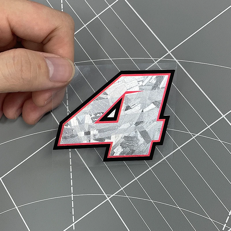 

1PC Metallic Carbon Number Decal DIY Motorbike Body Styling Accessory