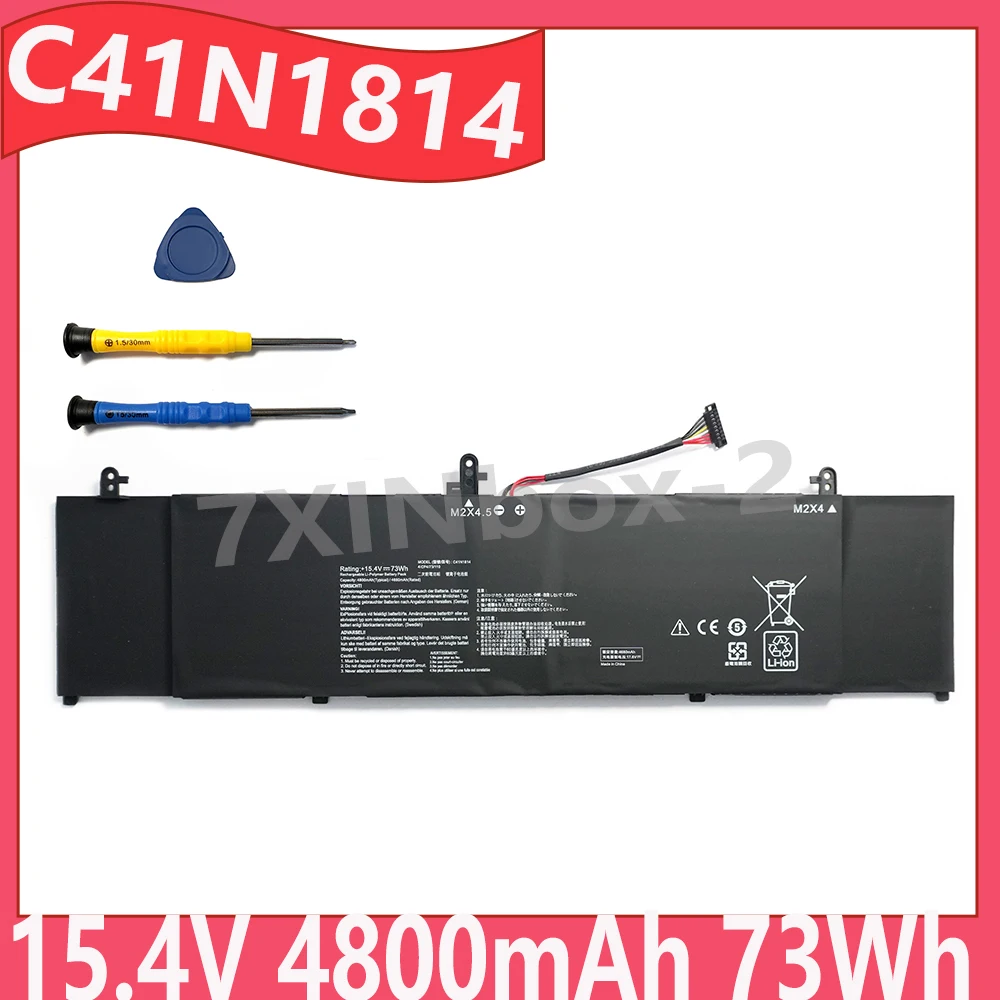 73Wh C41N1814 15.4V 4800mAh OEM Laptop Battery For ASUS Zenbook 15 BX533FD RX533 RX533FD U5300FD UX533 UX533FD Series Free tools