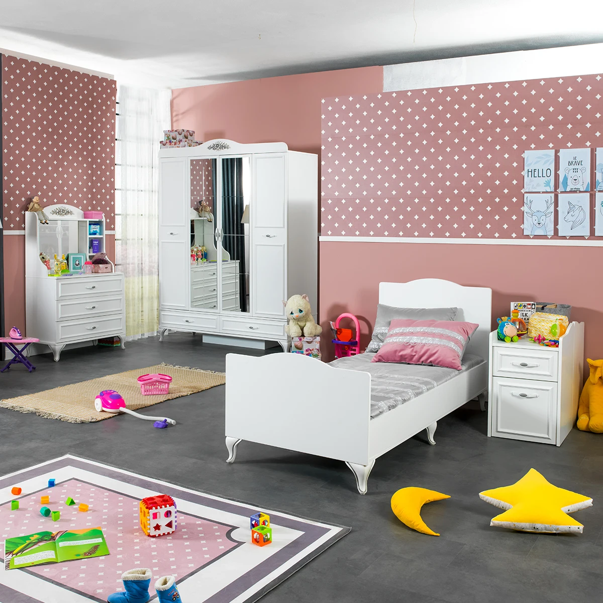 가구 고급 신디자인 베스트셀러 원목 아기 침대 침실 세트 어린이 가구 아동 침실 세트 편안함