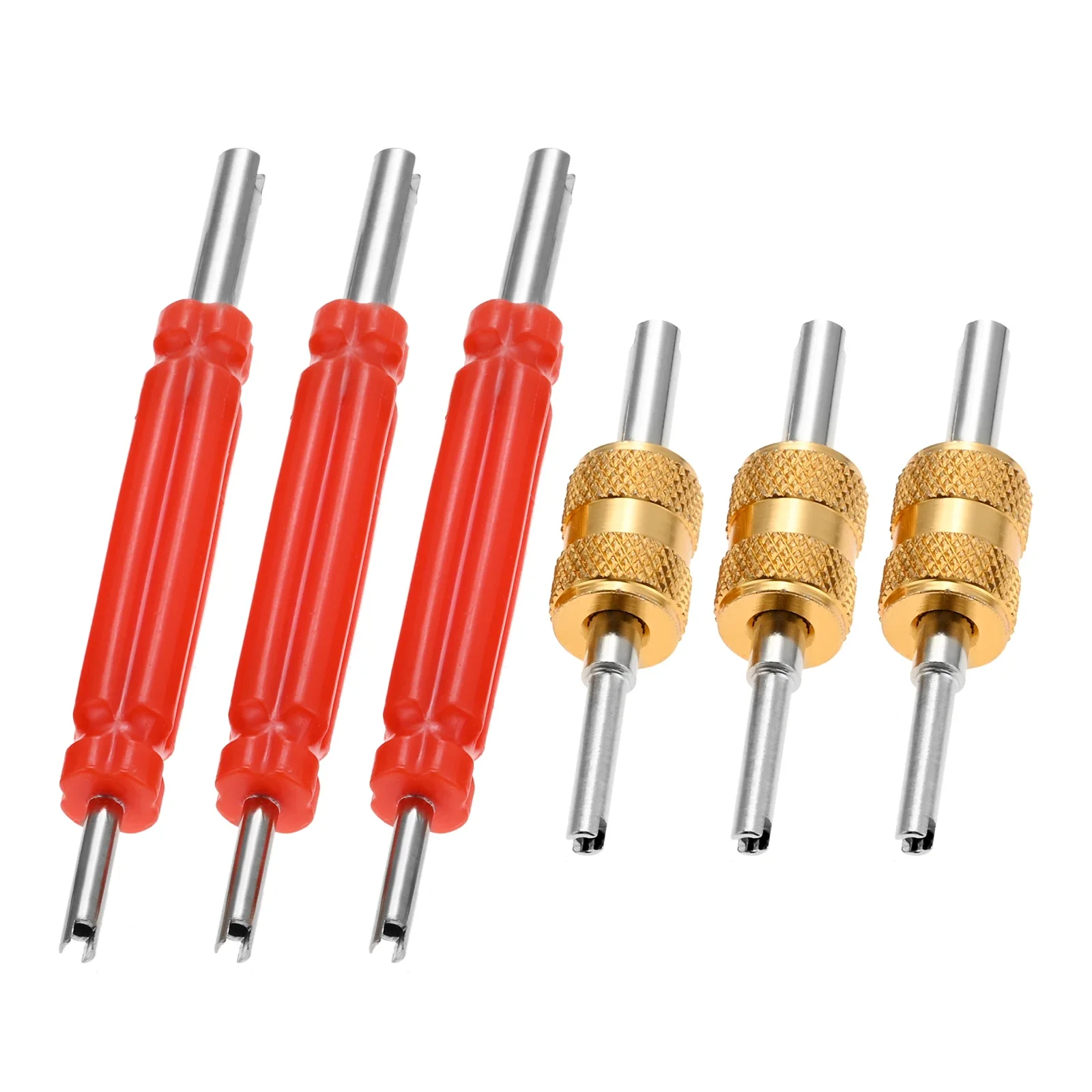 6Pcs R410A R134 R32 R22 R12 A/C HVAC Air Conditioner Schrader Valve Stem Core Removal Tool Set Air Conditioning Line Repair Tool