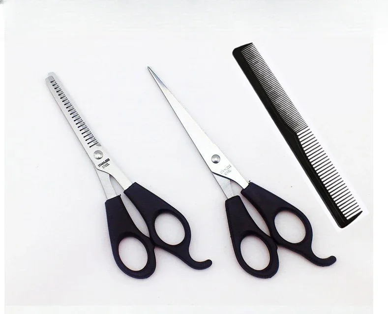 3pcs 7-inch Scissors Sets-Suitable for Thinning and Styling Hair-for Men and Women for Finishing, Point Cuts, and Flat Cuts