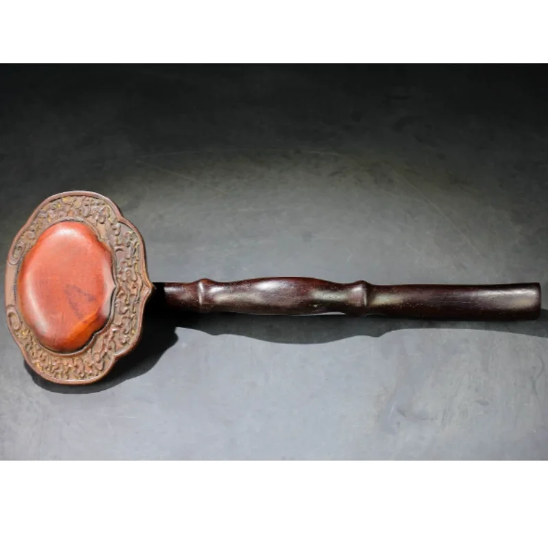 Vintage Carved Wood Ruyi - Antique Style Woodcraft, Traditional Oriental Ornament & Home Desktop Auspicious Ornaments