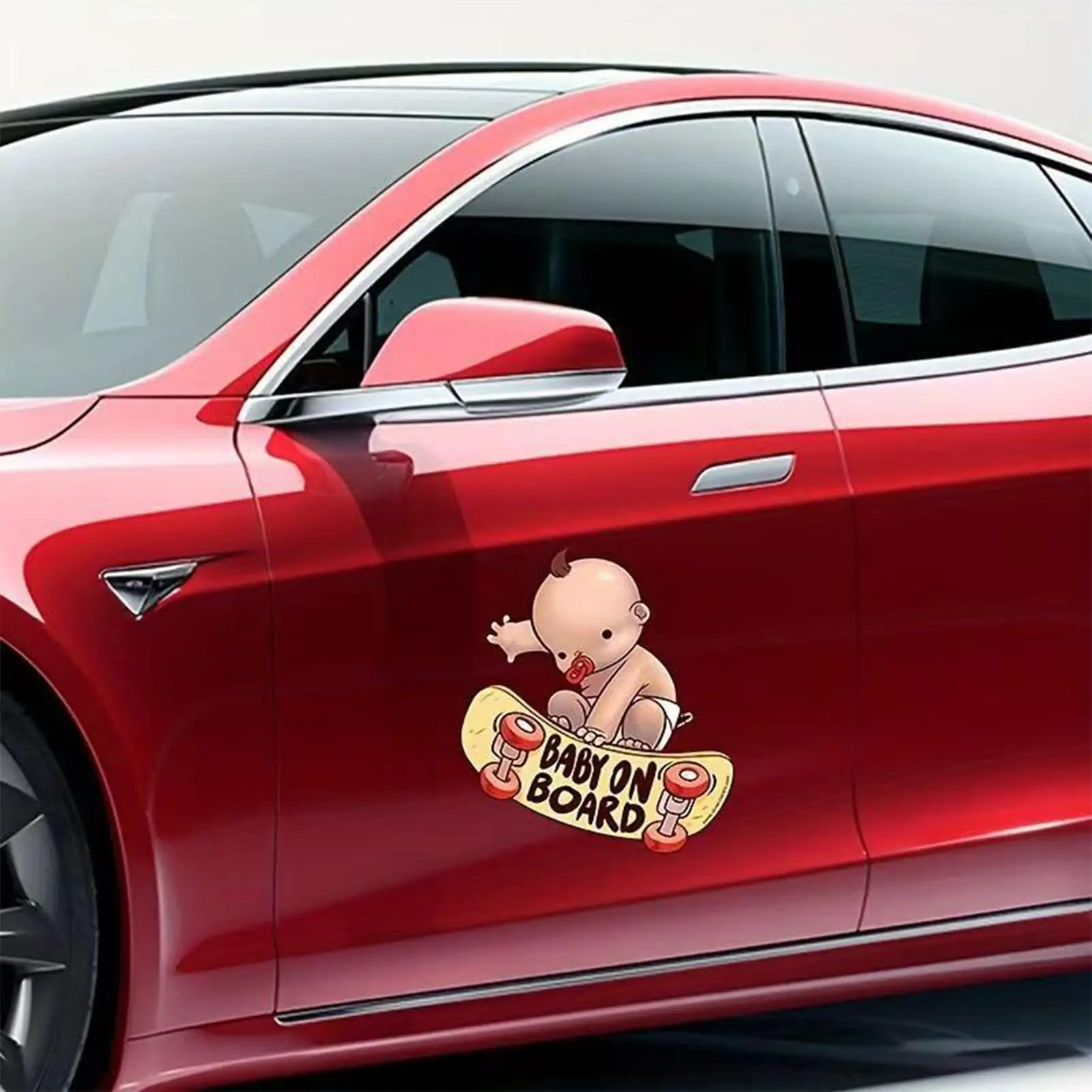 

Car Stickers For Window PVC Baby Scooter Design Automotive Door Decals Scratch-Proof Adhesive Stickers For Sedan Motorcycles RV