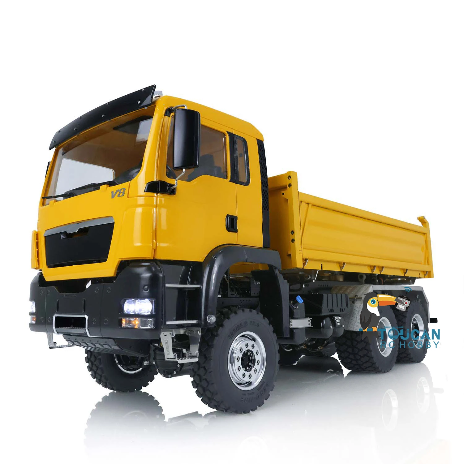 

LESU 1/14 6*6 Metal Remote Control Dumper Truck TGS 3-way Hydraulic Tipper RTR Light Battery THZH1322-SMT1