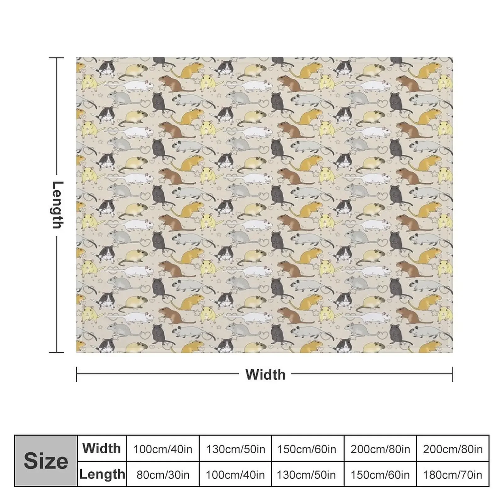 gerbil pattern simple but cute Throw Blanket Extra Large Throw Vintage Blankets